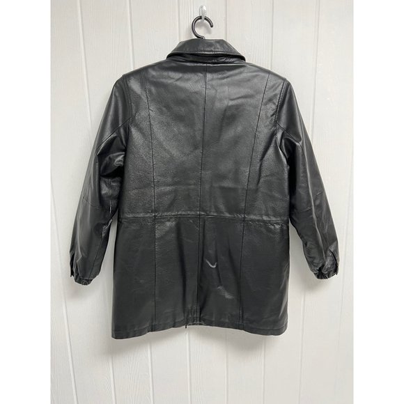 Bromley Sport men's 100% leather coat black full zip up sherpa lined size M - Picture 14 of 14
